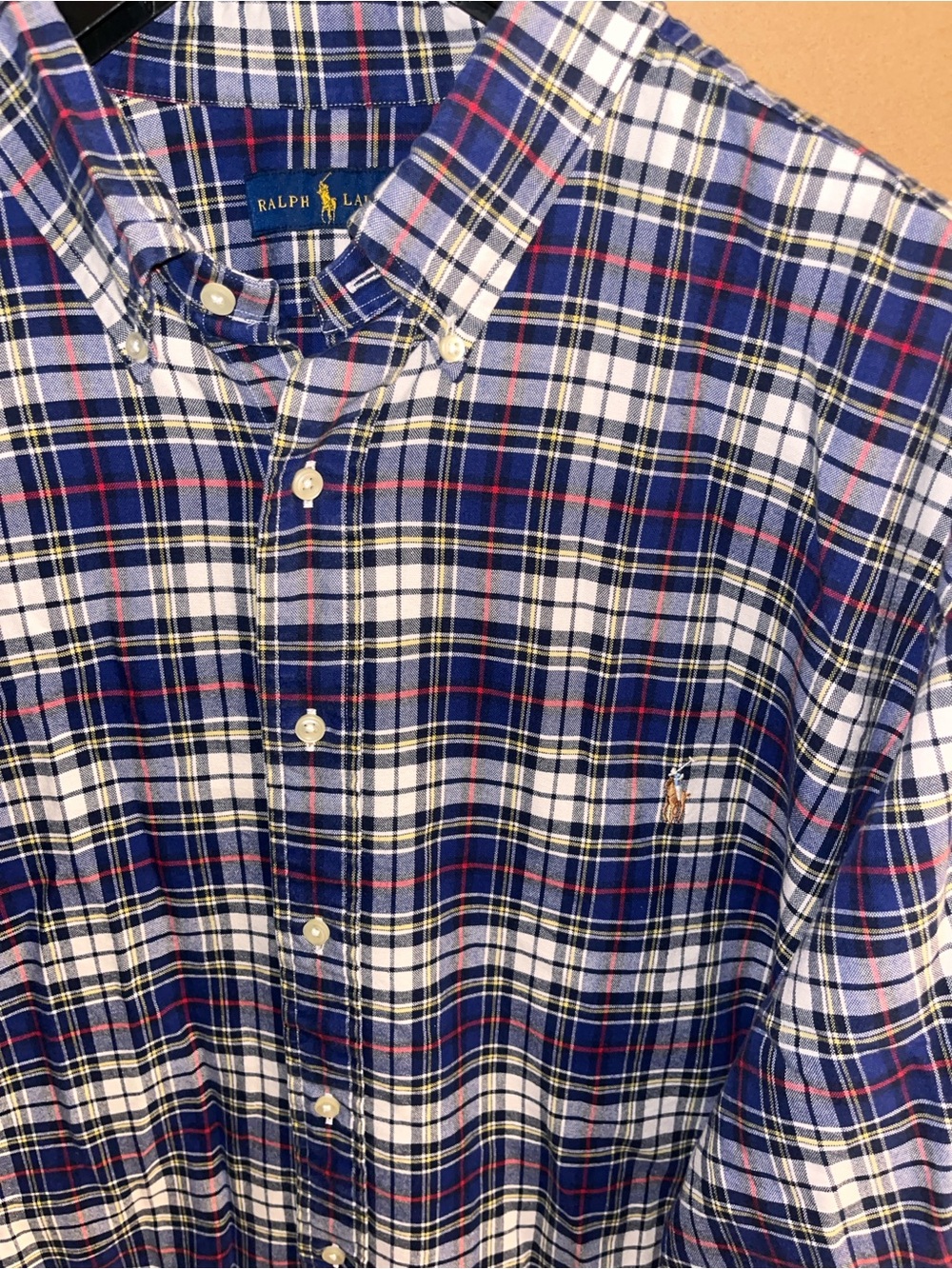 Polo Ralph Lauren Men’s Plaid XXXL 3XBig Classic Fit B/F Shirt Mint